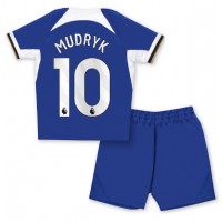 Maglie da calcio Chelsea Mykhailo Mudryk #10 Prima Maglia Bambino 2023-24 Manica Corta (+ Pantaloni corti)